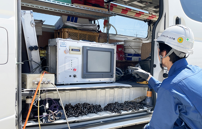 地下タンク検査・各種設備工事の様子